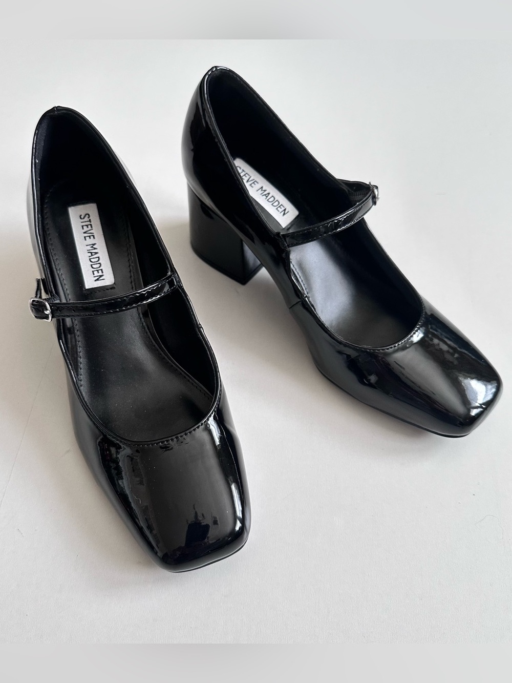 Steve Madden Irelee Heeled Mary Jane Patent Pumps Shoes Size 7.5